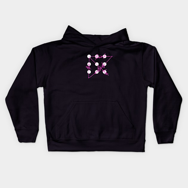Think Outside The Box Nine Dot Puzzle Kids Hoodie by STierney
